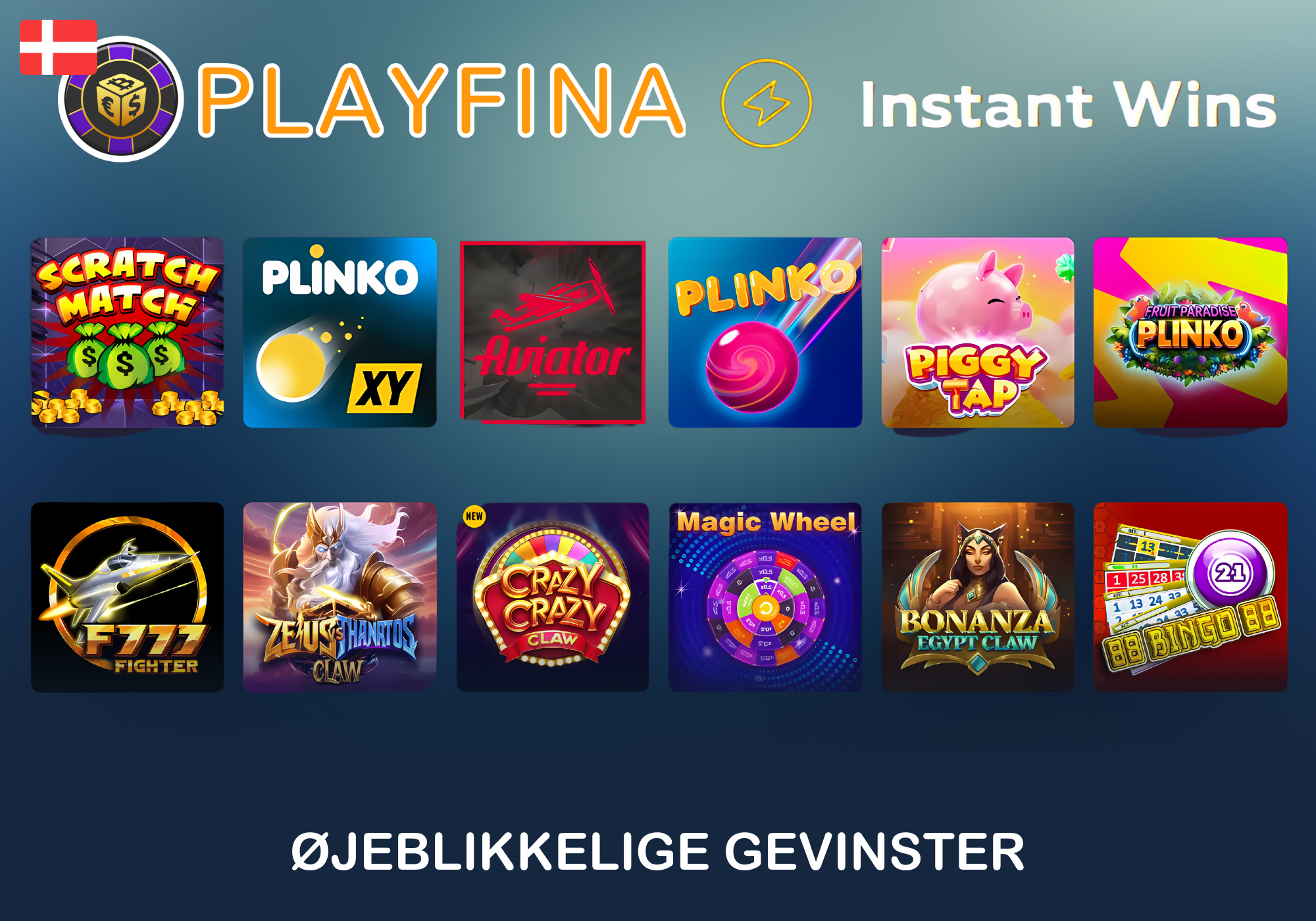 Et stort udvalg af instant- og crash-spil hos Playfina